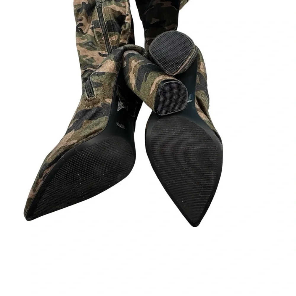 Camouflage Over-the-Knee Boots
